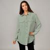 Chemise   coupe surdimensionn e pour femmes