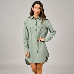 Oak & Ivy Robe chemise &agrave; boutons pour femmes