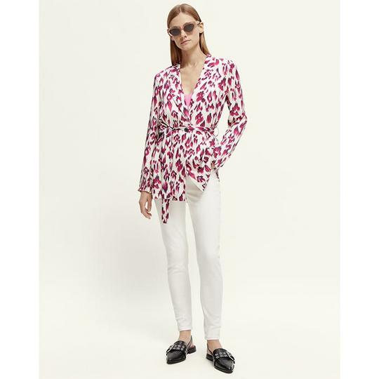 Scotch Soda Lightweight printed belted blazer