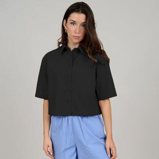 Oak & Ivy Women's Cropped Poplin Shirt