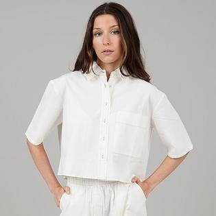 Women's Cropped Poplin Shirt