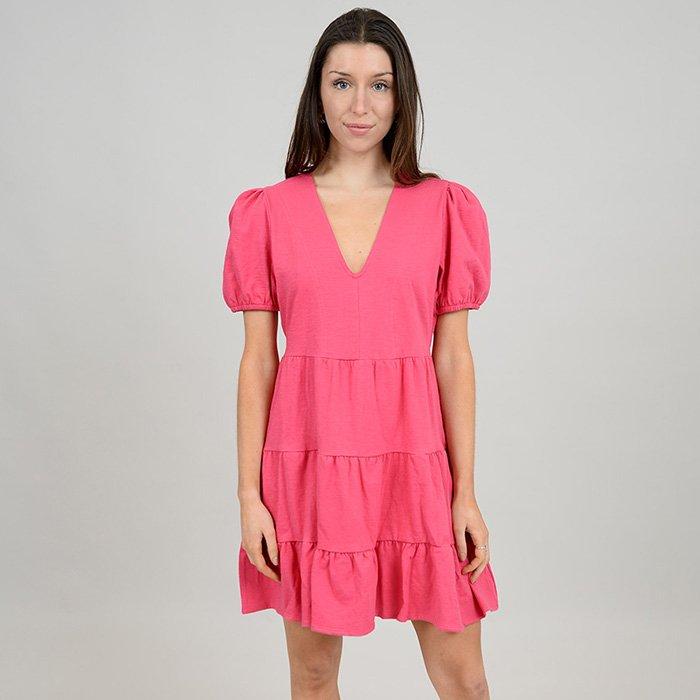 Women's Tiered V-Neck Dress