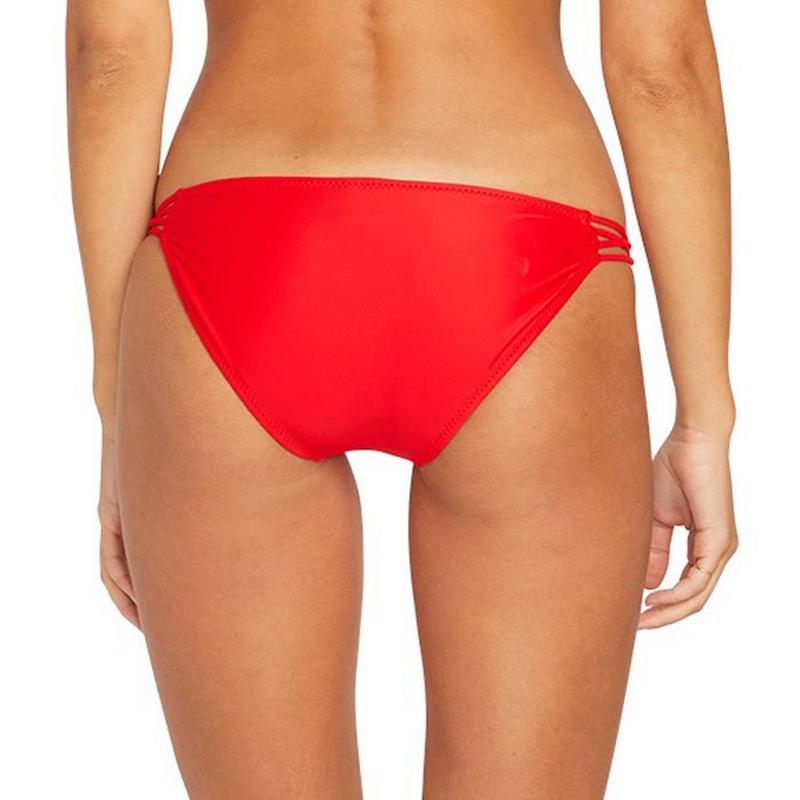 Volcom Bas de bikini &agrave; couverture arri&egrave;re int&eacute;grale Simply Solid pour femmes