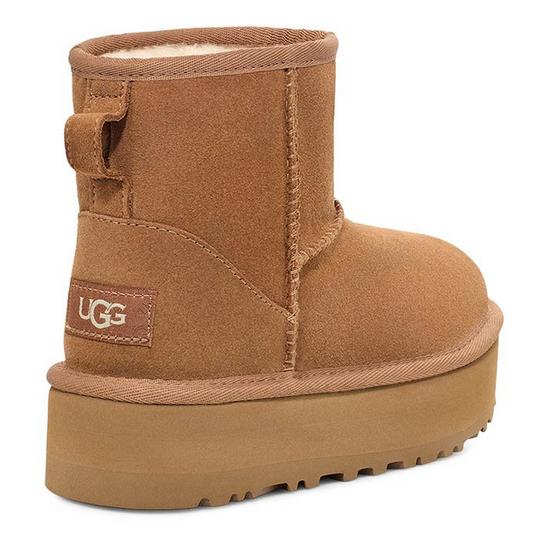 UGG Classic Mini Platform Boots Kids 1 Chestnut