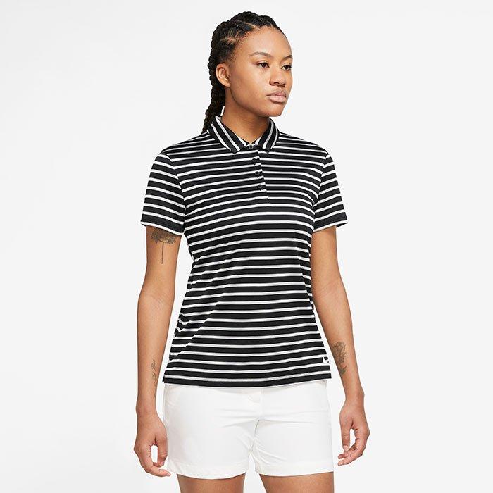 Nike | Women's Dri-FIT Victory Striped Polo, Black, Size XS
