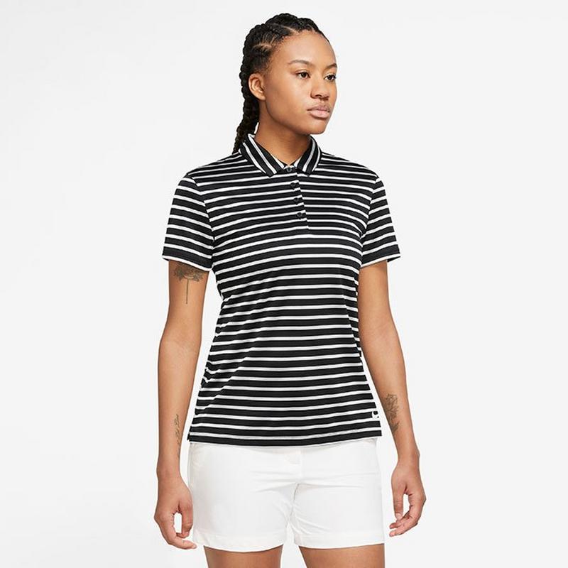 Nike Polo &agrave; rayures Dri-FIT Victory pour femmes