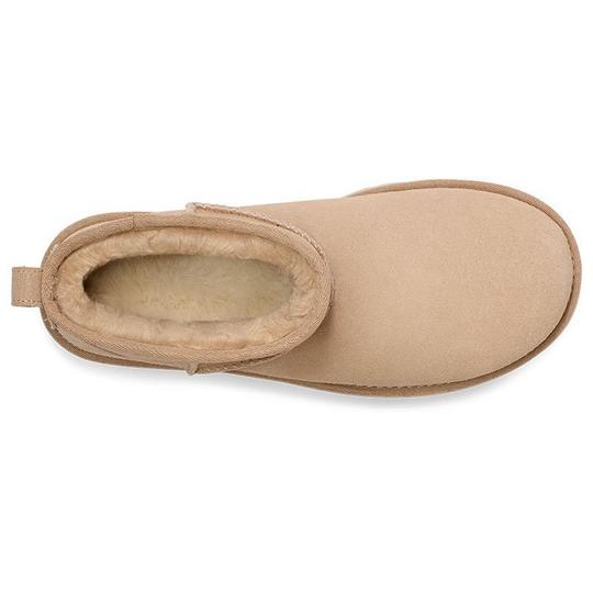 UGGW CLASSIC ULTRAMINI PLATFORMベージュ26 UGG CLASSIC ULTRA MINI NEW HEIGHTS platform boots in cognac