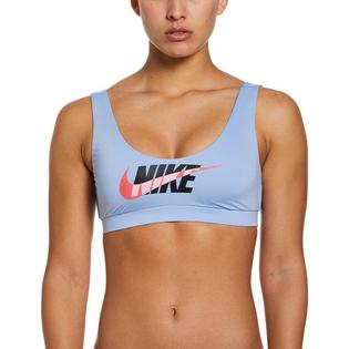 Women's Multi Logo Scoop Neck Bikini Top