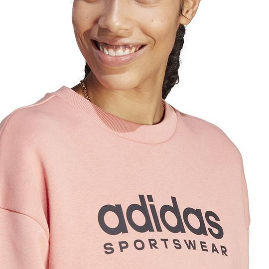 Adidas Women s ALL SZN Fleece Graphic Sweatshirt Light Pink Size Medium