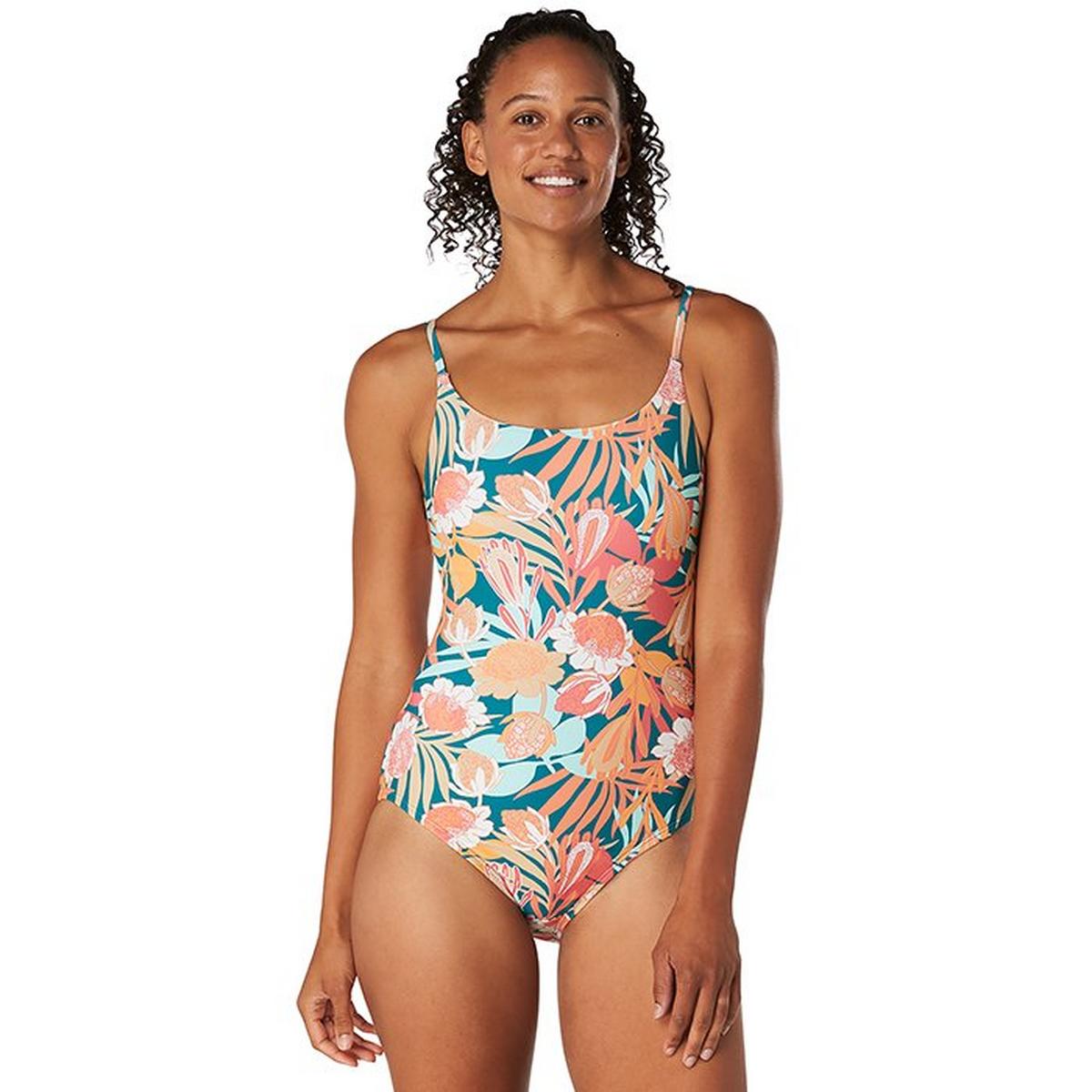 Women's Printed Double Crossback One-Piece Swimsuit