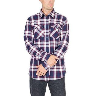 Chemise en flanelle à manches longues avec 2 poches pour hommes