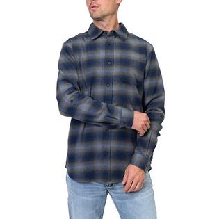 Chemise en flanelle à manches longues avec poche pour hommes