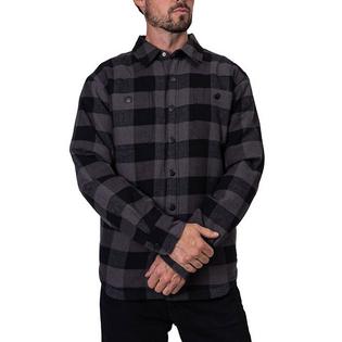 Men's Plaid Sherpa-Lined Shirt Jacket