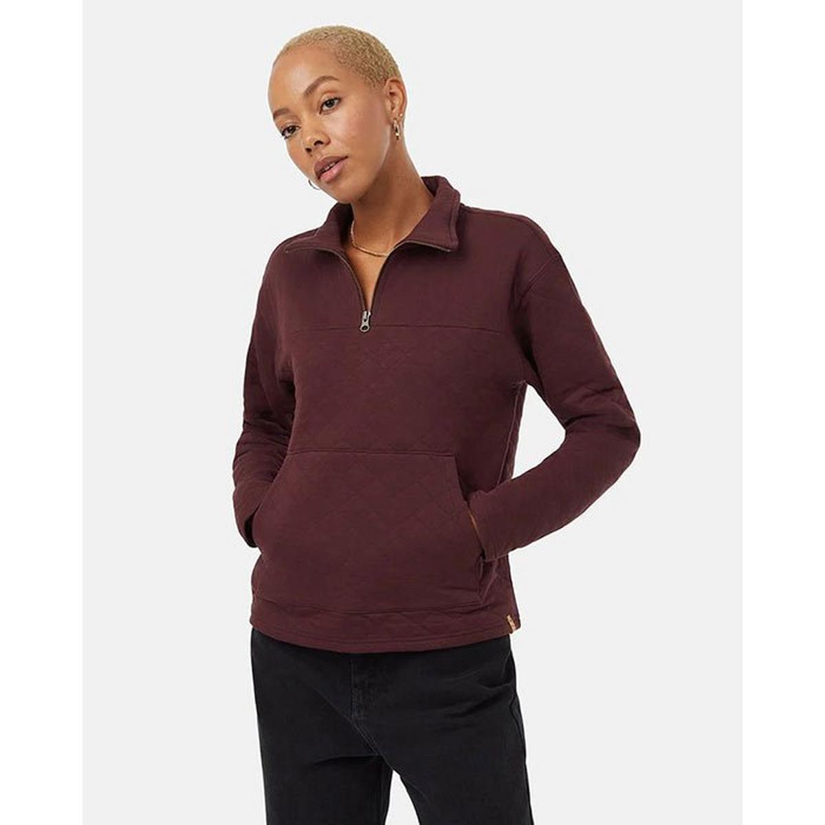 Women's 1/4-Zip Quilted Fleece Top