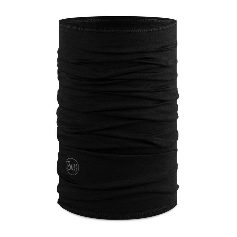 Buff Cache-cou Solid Black Merino Lightweight Buff
