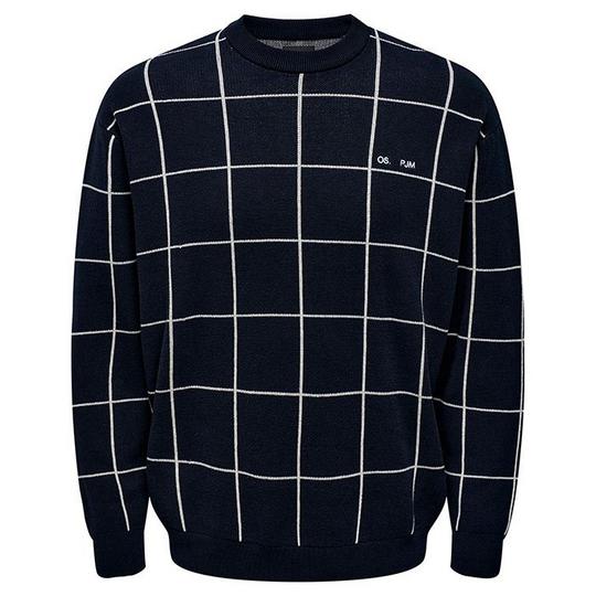 Men s Knight Check Crew Sweater