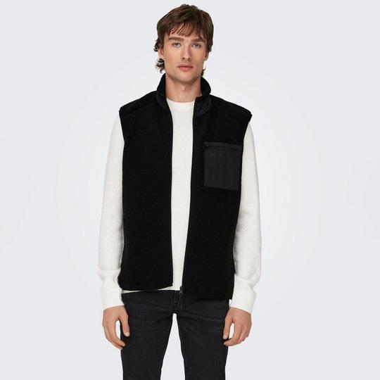 Only & Sons Veste en polaire sherpa pour hommes