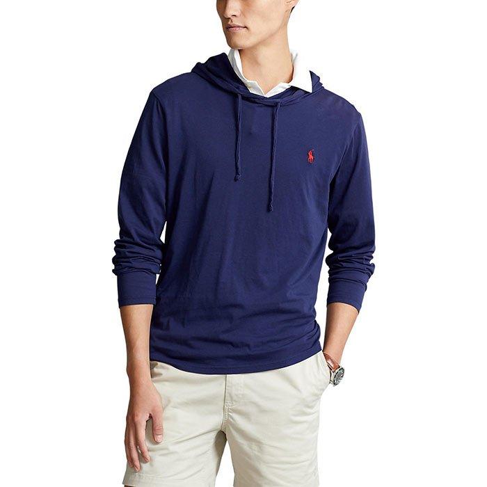 Men's Long Sleeve Jersey Hooded T-Shirt