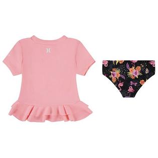 Hurley Girls' [2-4T] Floral Rashguard Two-Piece Set