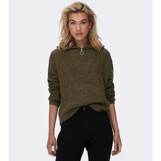Only Women's High Neck Knit 1/4-Zip Sweater
