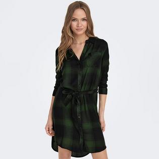 Only Women's Woven Checked Shirt Dress