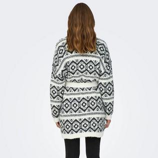 Only Cardigan en jacquard à ceinture pour femmes