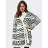 Women s Jacquard Belted Cardigan