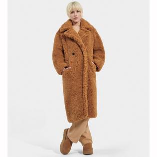 Manteau long en peluche Gertrude pour femmes