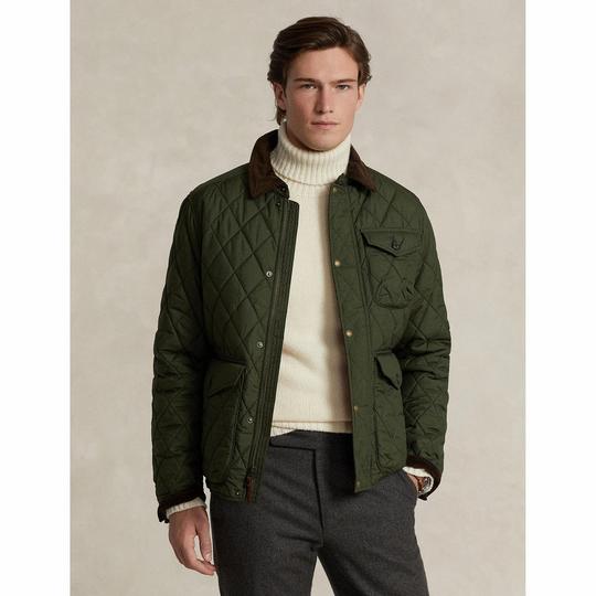Ralph Lauren Men s The Beaton Quilted Jacket Size L in Company Olive