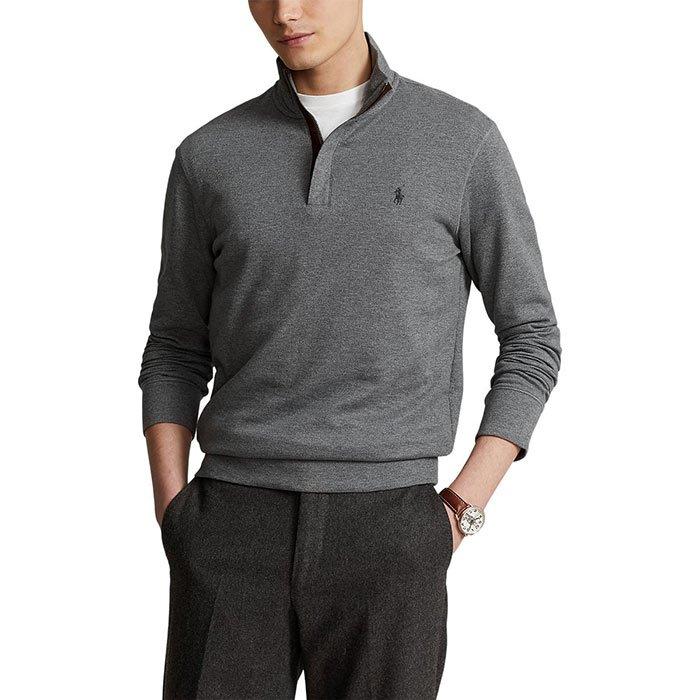 Men's Double-Knit Quarter-Zip Pullover Sweater | Polo Ralph Lauren 