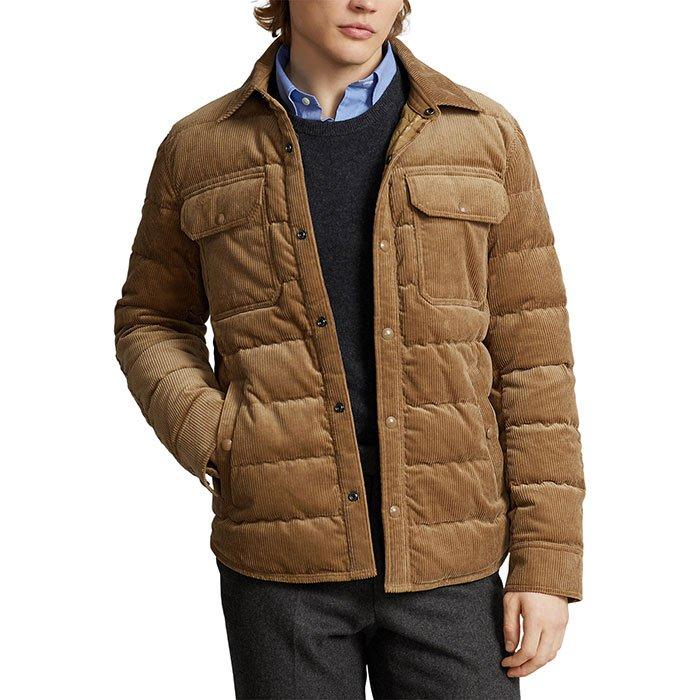 Men's Quilted Corduroy Down Jacket | Polo Ralph Lauren | Sporting 