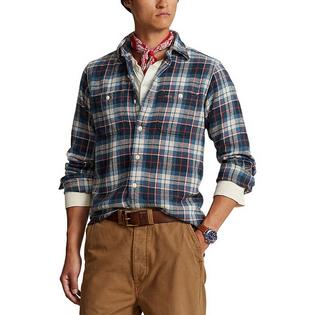 Men's Custom Fit Plaid Flannel Work Shirt