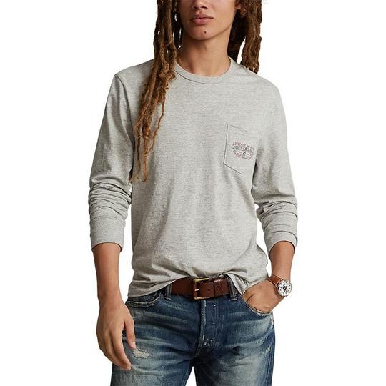 Ralph lauren grey long sleeve t shirt best sale