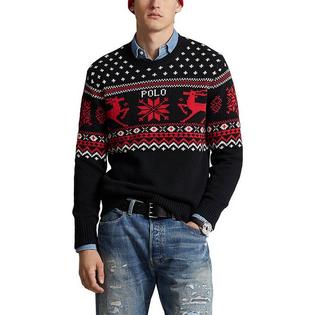 Men's Reindeer Cotton-Cashmere Sweater