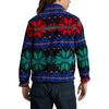 Men s Snowflake Brushed Fleece Pullover Top