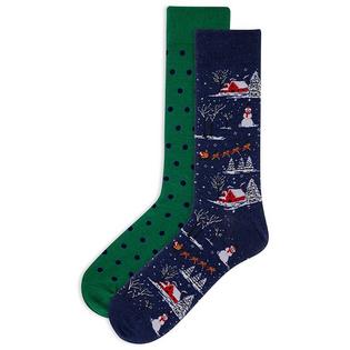 Hot Sox Men's Christmas Sock (2 Pack)