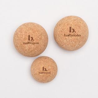 b, halfmoon Trio de balles de massage en li&egrave;ge naturel