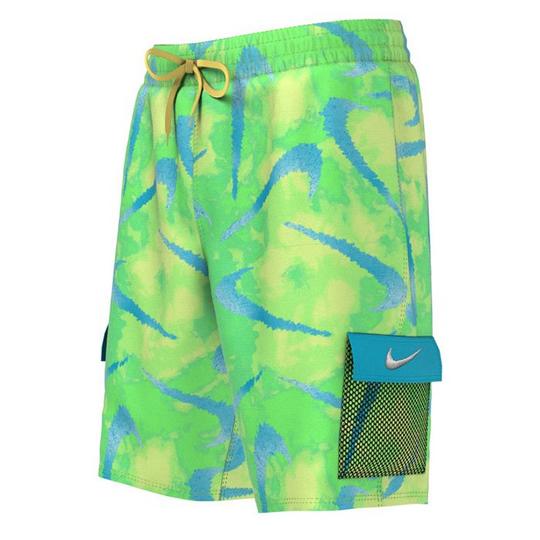 Nike Junior Boys   8-16  Tie-Dye Swoosh 7  Volley Swim Trunk