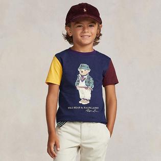 Boys' [2-4] Polo Bear Colourblock Cotton T-Shirt