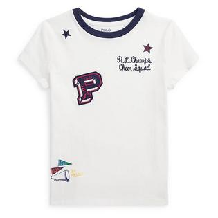 T-shirt en jersey de coton à col ras-du-cou Letterman pour filles juniors [7-16]