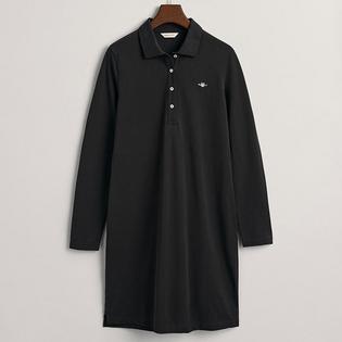 GANT Women's Slim Shield Long Sleeve Pique Dress