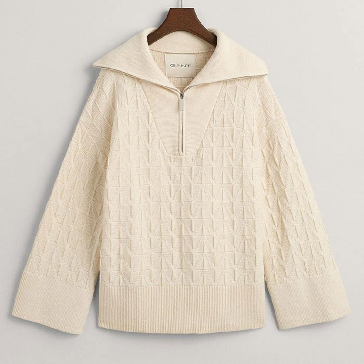 Women's Herringbone Half-Zip Sweater