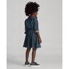 Girls   5-6X  Belted Cotton Denim Shirt Dress