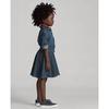 Girls   5-6X  Belted Cotton Denim Shirt Dress