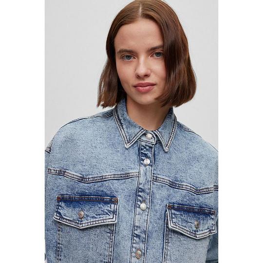 Women's Gelena Denim Shirt Jacket | HUGO | Sporting Life Online