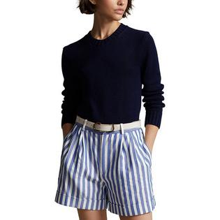 Polo Ralph Lauren Chandail &agrave; col ras du cou en coton pour femmes