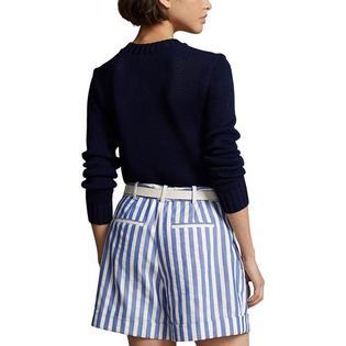 Polo Ralph Lauren Chandail &agrave; col ras du cou en coton pour femmes