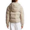 Veste   capuchon en duvet et tricot c tel  pour femmes