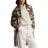 Women s Geo-Motif Shawl Collar Cardigan