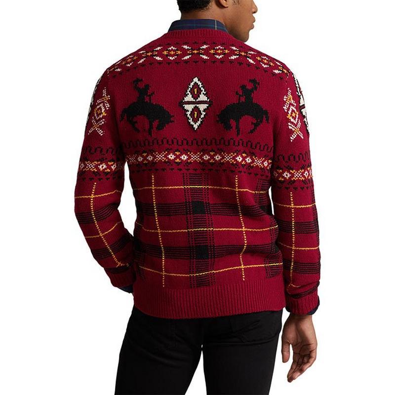 Polo Ralph Lauren Chandail Fair Isle d'inspiration western pour hommes